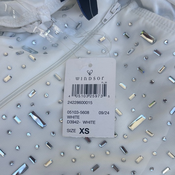 Windsor White Beaded Mini Dress - Picture 2 of 2